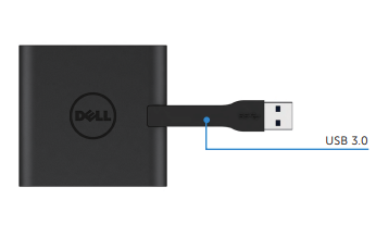 Dell Universal USB-A 4-in-1 Display Adapter DA100
